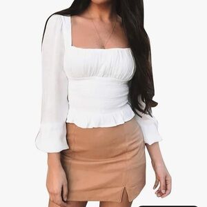 Elegant White Women's Top